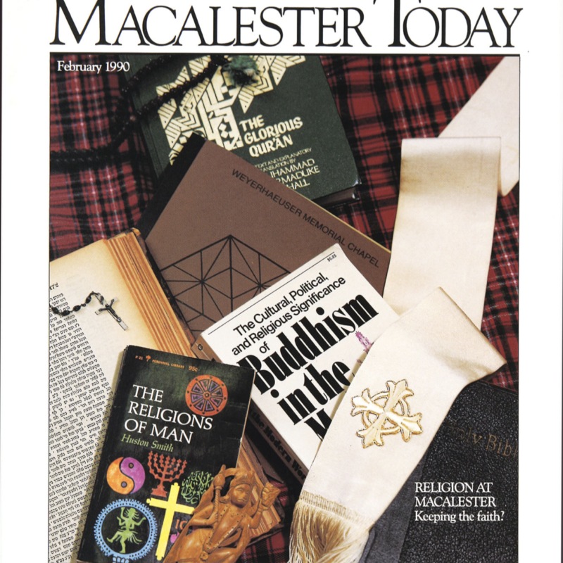 Religion at Macalester, Keeping the faith? on Macalester Today cover, February 1990